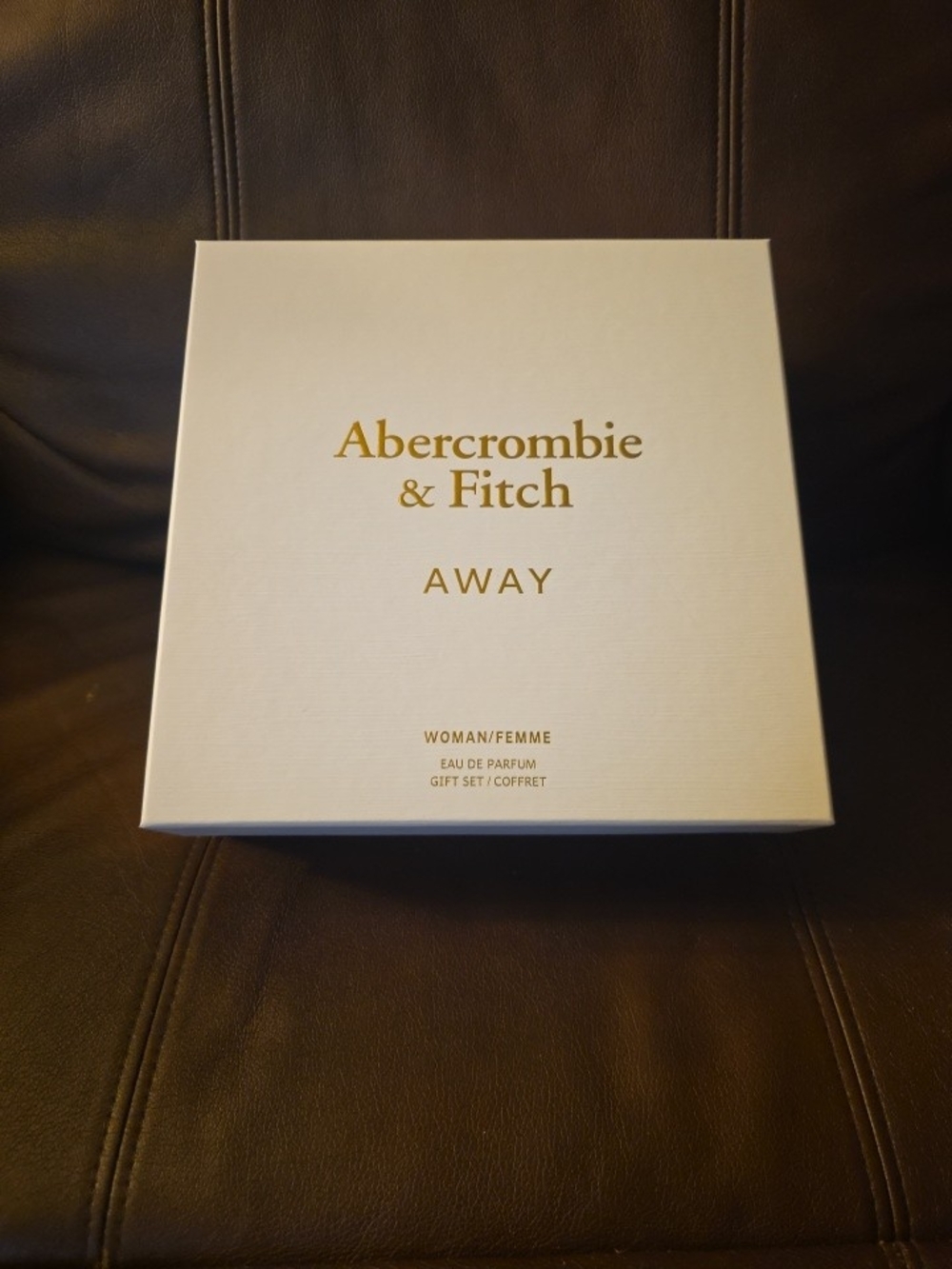 Abercrombie & Fitch White and Gold AWAY Gift Box